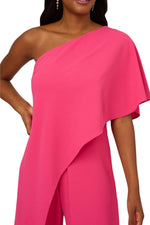 Adrianna Papell One-Shoulder Bodice Wide Leg Jumpsuit