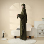 Batwing Abaya With Matching Hijab | Batwing Sleeve Abaya (MA041)