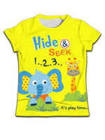 Children T-shirt Clothes Casual Soft T-shirt Cute Cat Cartoon Pattern
