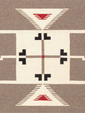 Canvello Navajo Style Hand-Woven Wool Mocha Area Rug- 8'2" X 9'10"-1