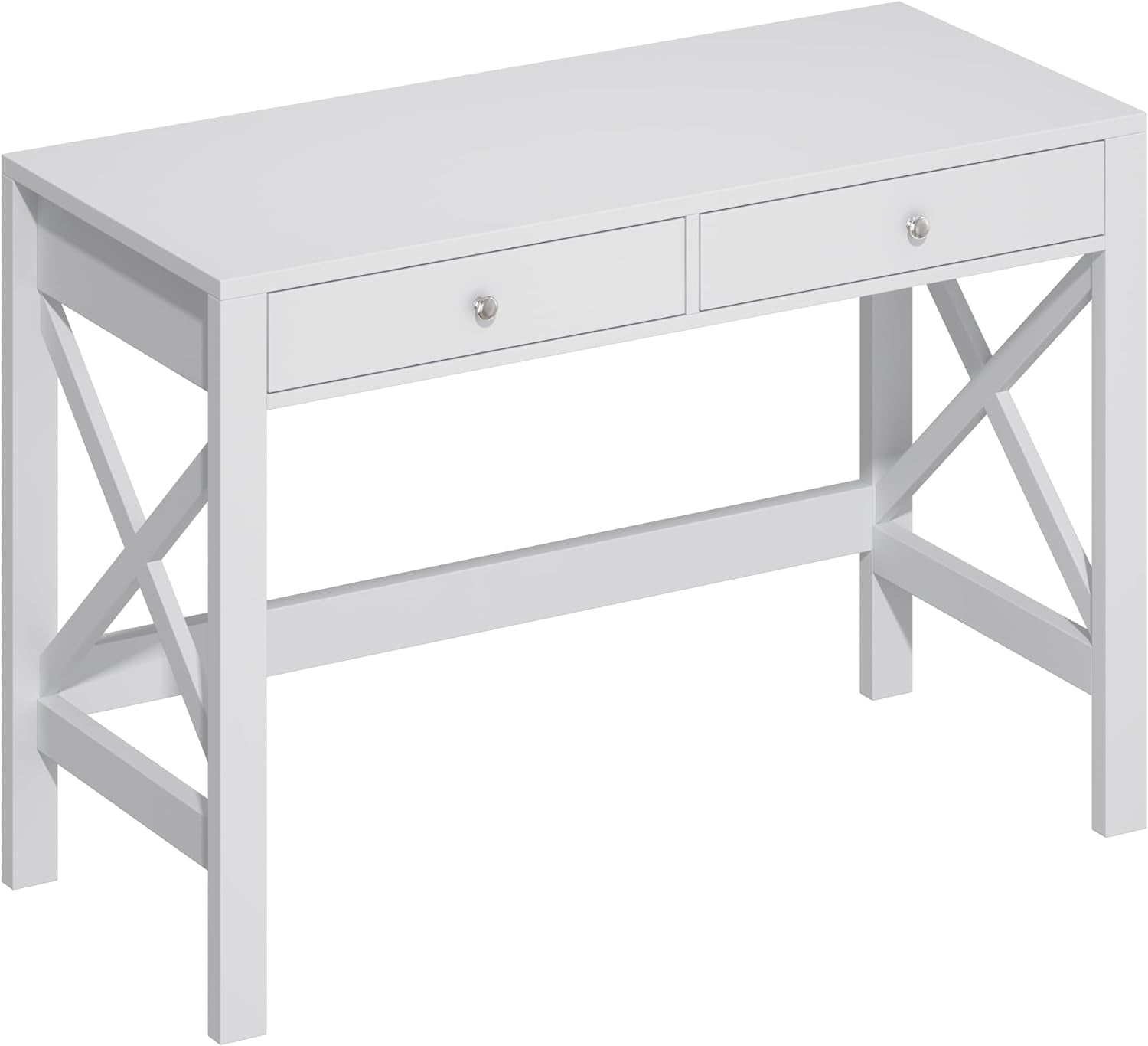 40 Inch White Computer Desk For Home Office Use And Study