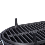 Outdoor Oval Cast Iron Grill, Portable Charcoal Grill, and Desktop Cast Iron Frying Pan