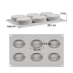 DIY Coffee Bean 6 Forms Mousse Cake Mold Silicone Pastry Molds for Baking French Dessert Cake Decorating Tools