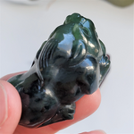 Dark Green Jade Pendant, Pi Xiu 44mm