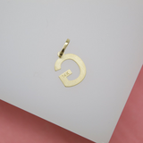 14K Solid Gold Letter Initial Name Pendant