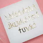 14K Solid Gold Letter Initial Name Pendant