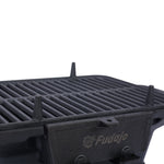 Outdoor Oval Cast Iron Grill, Portable Charcoal Grill, and Desktop Cast Iron Frying Pan