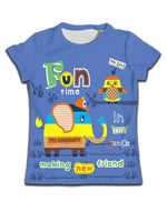 Children T-shirt Clothes Casual Soft T-shirt Cute Cat Cartoon Pattern