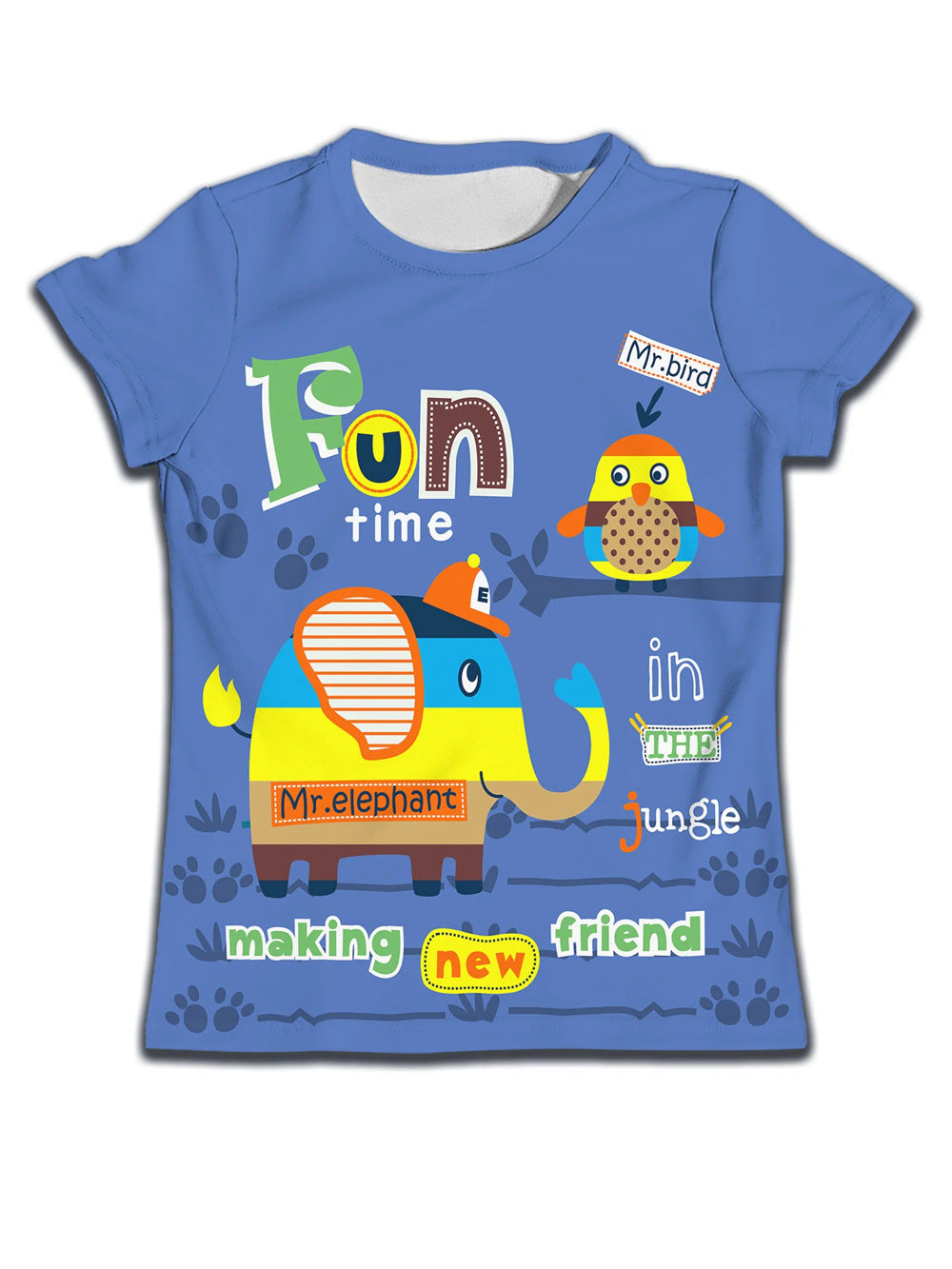 Children T-shirt Clothes Casual Soft T-shirt Cute Cat Cartoon Pattern