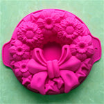 11.5'' Bow Tie Flower Cake Mold Silicone Baking Molds Party Cake Bakeware for Your Birthday Dessert, Cake, Bread, Tart, Pie, Flan and More #3