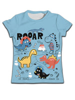 Children T-shirt Clothes Casual Soft T-shirt Cute Cat Cartoon Pattern