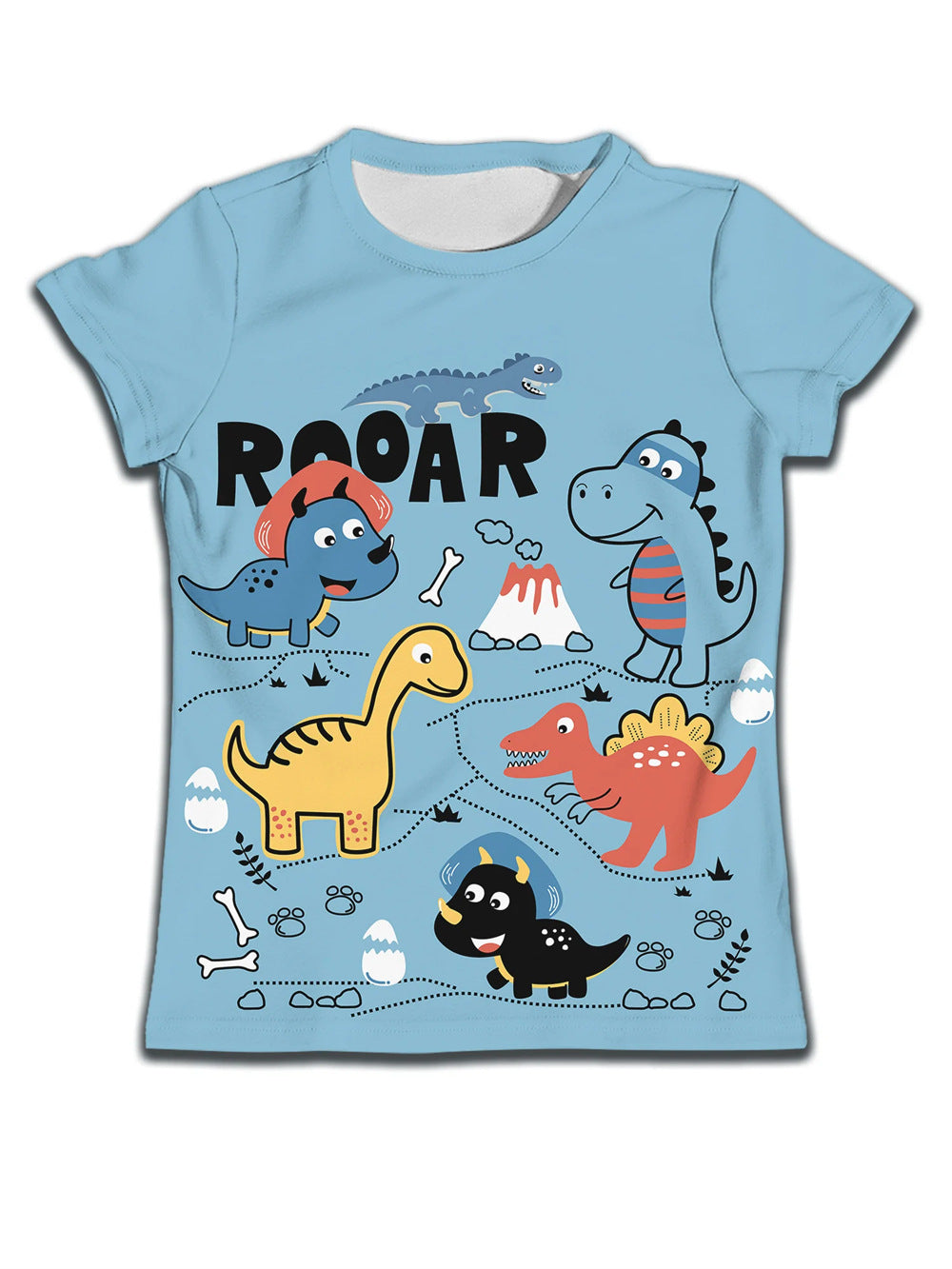 Children T-shirt Clothes Casual Soft T-shirt Cute Cat Cartoon Pattern