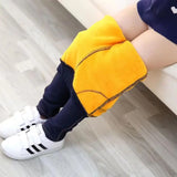 Girls Winter Cowboy Denim Long Pants Kids Thicken Warm Bootcuts Skinny Thick Leggings with Fleece Elastic Waist Trousers