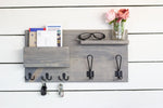 Home Entry Organizer, Coat Rack, Key Hook and Mail Holder