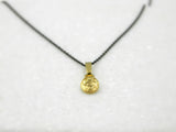 Solid Gold Earth Pendant - Minimalist Globe Design, 9k 14k 18k Gold Necklace
