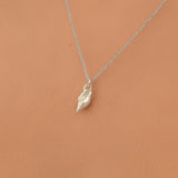 Solid Gold Necklace - Real Sea Shell Pendant in 9k, 14k, 18k Yellow & White Gold