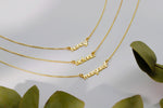 Gold Name Necklace | 8K, 10K & 14K Solid Gold | Personalized Dainty Design