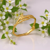 Solid Gold Jasmine Ring – Minimalist Gold Band | Eco Friendly Jewelry