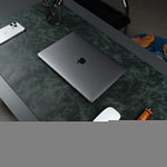 Jersey Dark Green Leather Desk Pad for Office and Home