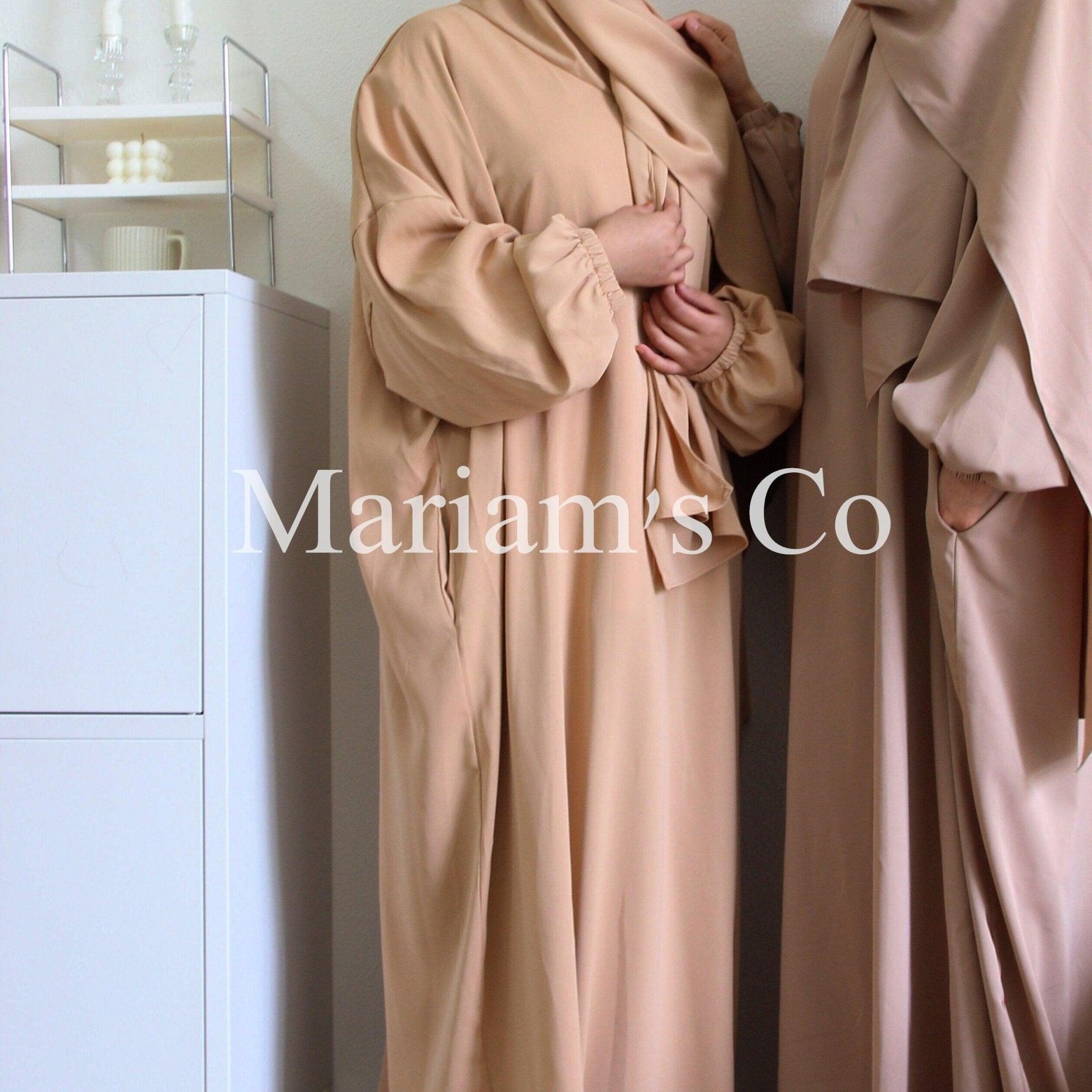 Hijab Attached Hooded Abaya With Pockets (MA0011)