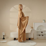Luxury Satin Floaty Kaftan Abaya With Matching Hijab (MA054)