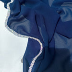 Diamond Trimmed Chiffon Hijab(MH087)