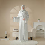 Satin Abaya With Matching Belt Made Of Diamond Tassel (MOA010)