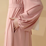 Candy Color Pleated Abaya | Must-have Essential Basic Dress (MA142)