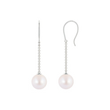South Sea Pearl Drop Earrings 14K Solid Gold 8.00 MM-2