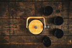 The Eichu tea set made of black ceramic
