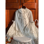White Lolita Ruffle Lace Blouse