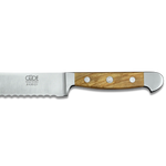 ALPHA OLIVE | Bread Knife 8" Blade | Hand Forged / Olive wood handle-2