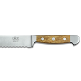 ALPHA OLIVE | Bread Knife 8" Blade | Hand Forged / Olive wood handle-2