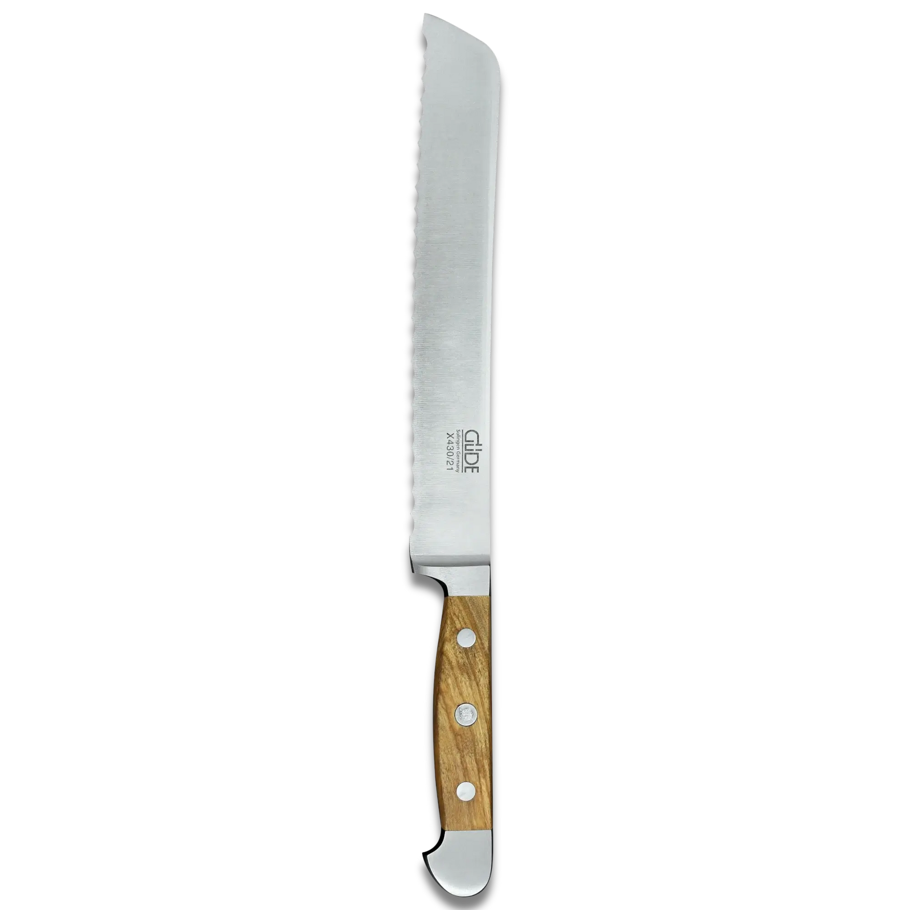 ALPHA OLIVE | Bread Knife 8" Blade | Hand Forged / Olive wood handle-3
